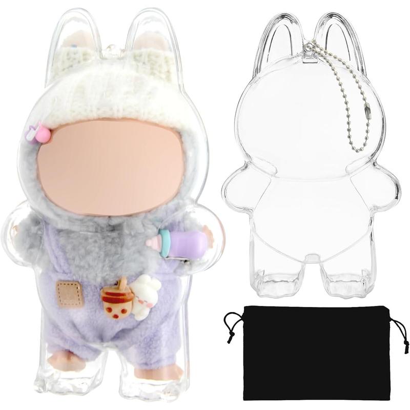 Protective Case for LABUBU, Plastic Clear Display Box with Key - TikTok ...