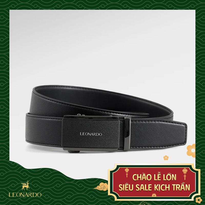 Thắt Lưng Da Nam Khoá Tự Động Quickfit Sean Chất Liệu Da Taiga và Da Microfiber Cao Cấp Thương Hiệu LEONARDO