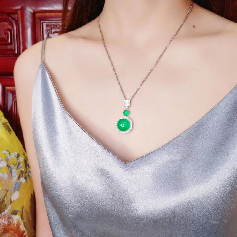 Product Introduction of Elegant Fashion Natural zircon Stud Earrings Ring Pendant Necklace Fashion accessories Set High Ice Perfect zircon Three-Piece Set Anniversary Auspicious Birthday 40