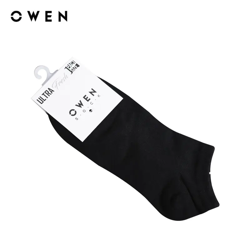 [SALE SN ĐẾN 50%] OWEN - Tất  Màu sắc Đen TA232510 Chất liệu 100% cotton  Nam Hoạ tiết Kẻ ngang Menswear 0