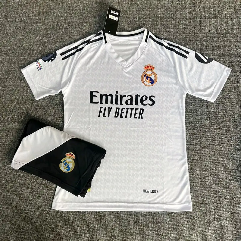 [Thun Thái] Quần Áo Đá Banh CLB Real Madrid Mùa 24/25 - Hàng Thun Thái Cao Cấp - Bền Đẹp - Thấm Hút Mồ Hôi Tốt - Hỗ Trợ In Tên Số 0