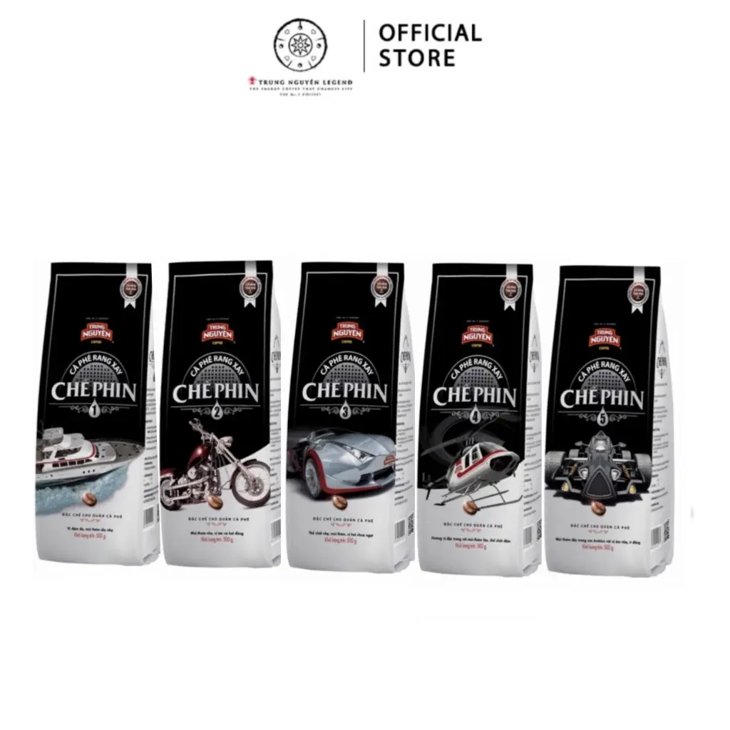 Cà phê Trung Nguyên Chế Phin 1 2 3 4 5 gói 500g Cà phê pha phin