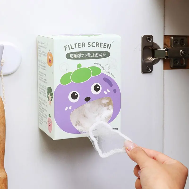 100 Cái Màn Lưới Lọc Cống Bồn Rửa Nhà Bếp Cải Thiện Vệ Sinh Nhà Bếp Lọc Cống Rác Dùng Một Lần Túi Rác Gia Dụng 2