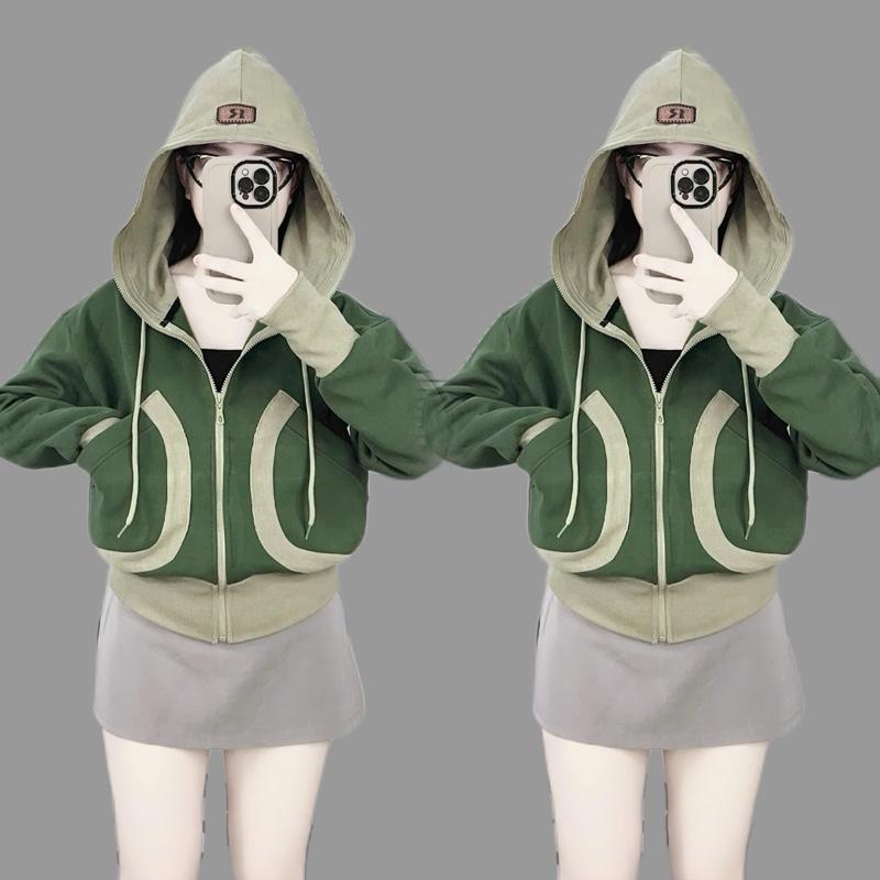 Áo Khoác Nữ Chất PC Cotton Phối Thun Gân Viền Kiểu Mới 6 Túi Tiện Lợi Trẻ Trung Thanh Lịch