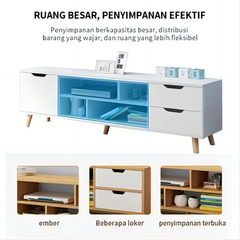 Etife Meja TV /Rak TV / Meja TV Minimalis Modern Nordic / Lemari TV 4