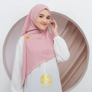 RK Fatimah Size M Hijab Instan Zipper raminka Jilbab segiempat Kerudung Segi Empat 2 Layer Resleting Bahan Ceruty BabyDoll Ultimate