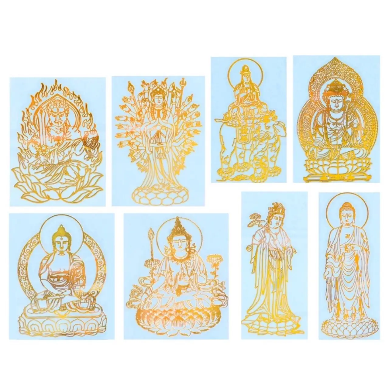 Miếng Dán Điện Thoại 8 Vị Phật Bản Mệnh Cao Cấp Phụ Kiện Cao Su Decor Phòng Chất Liệu Tốt Độ Bền Cao Lắp Đặt Dễ Dàng