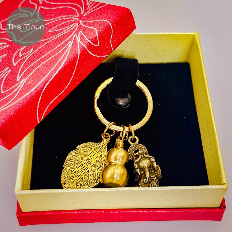 Móc Khóa Bình An [The Moon], Móc Khóa Có Kinh Chú Đại Bi, Tặng Kèm Chu Sa 1