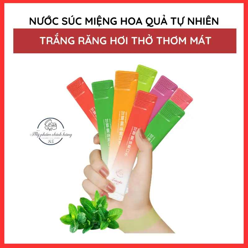 [CHÍNH HÃNG] Nước súc miệng CẤP TỐC vị hoa quả, hơi thở thơm mát trắng răng thơm miệng , diệt khuẩn , cho hơi thở thơm tho
