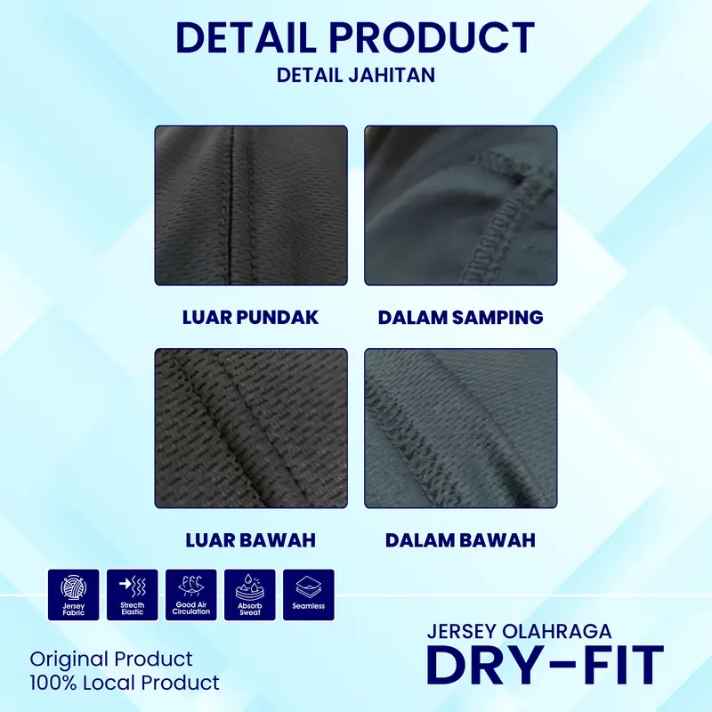 Baju Satisfy Running Kaos Unisex DryFit Anti Bau, Untuk Lari, Gym, Olahraga Pria Wanita Sport 8
