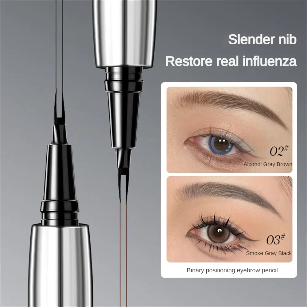 【COD】REVERIE DIARY Two pronged Eyebrow Pencil 3-colors natural waterproof sweatproof Non-smudged Long-lasting beginner student beauty makeup Eyeliner Lower eyelashes cosmetic Women