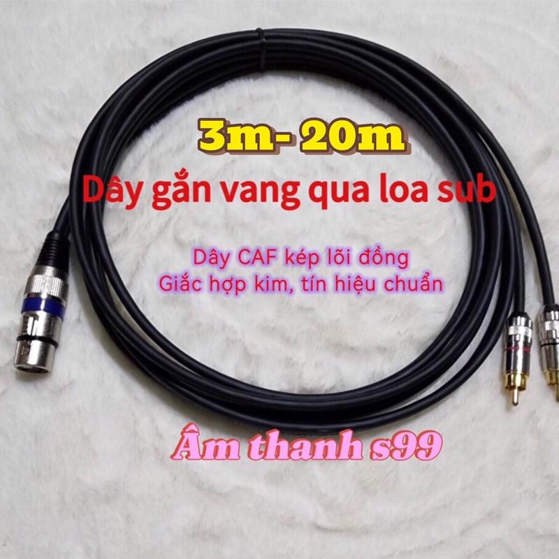 Dây Gắn SUB với vang cơ, vang số dài 1.5m - 20m, dây CANON-2 Bông sen jack kim loại siêu bền, dây lõi đồng tín hiệu chuẩn Phụ Kiện