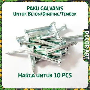 [10 PCS] Paku Beton/Dinding Galvanis Serbaguna (Kuat & Tahan Karat)