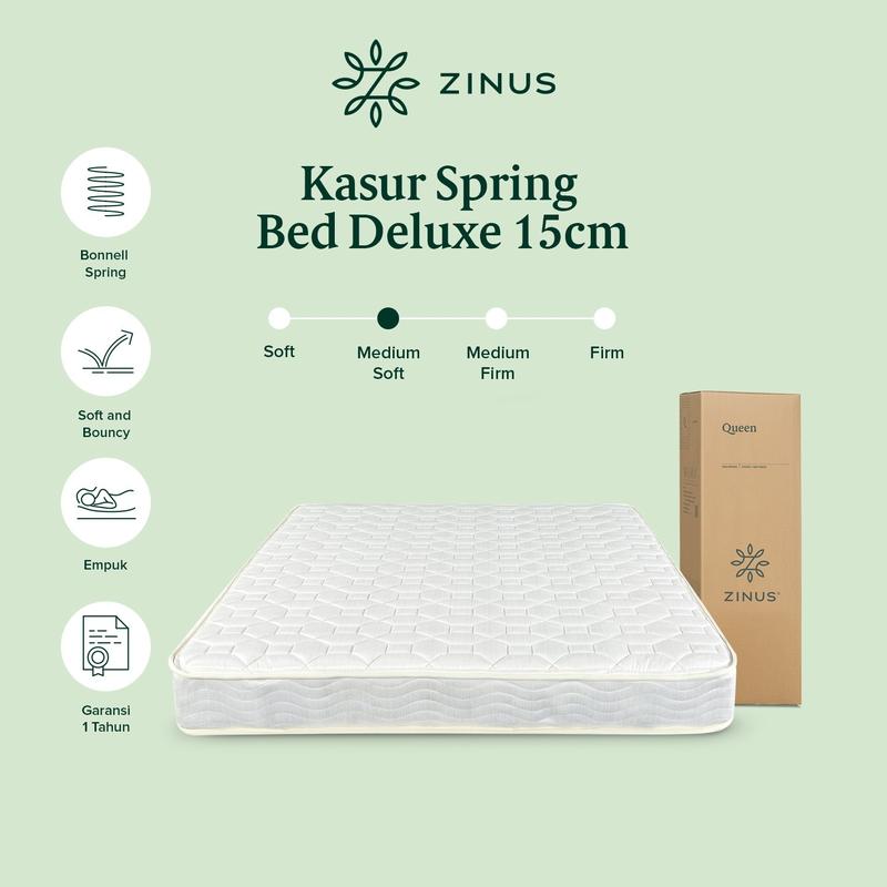 Product Introduction of Kasur Spring Bed Zinus Deluxe Mattress in a Box Tebal 15cm Furniture 2