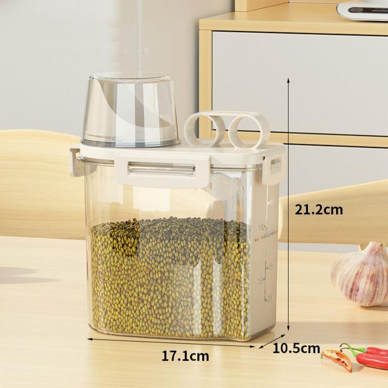 Product Introduction of Lọ Ngũ Cốc Hỗn Hợp, Dung Tích 1,75-3L, Kín Và Trong Suốt, Hộp Đựng Nhà Bếp, Chống Bụi Và Chống Côn Trùng, Hộp Đựng Cơm, Hàng Mới Về 18