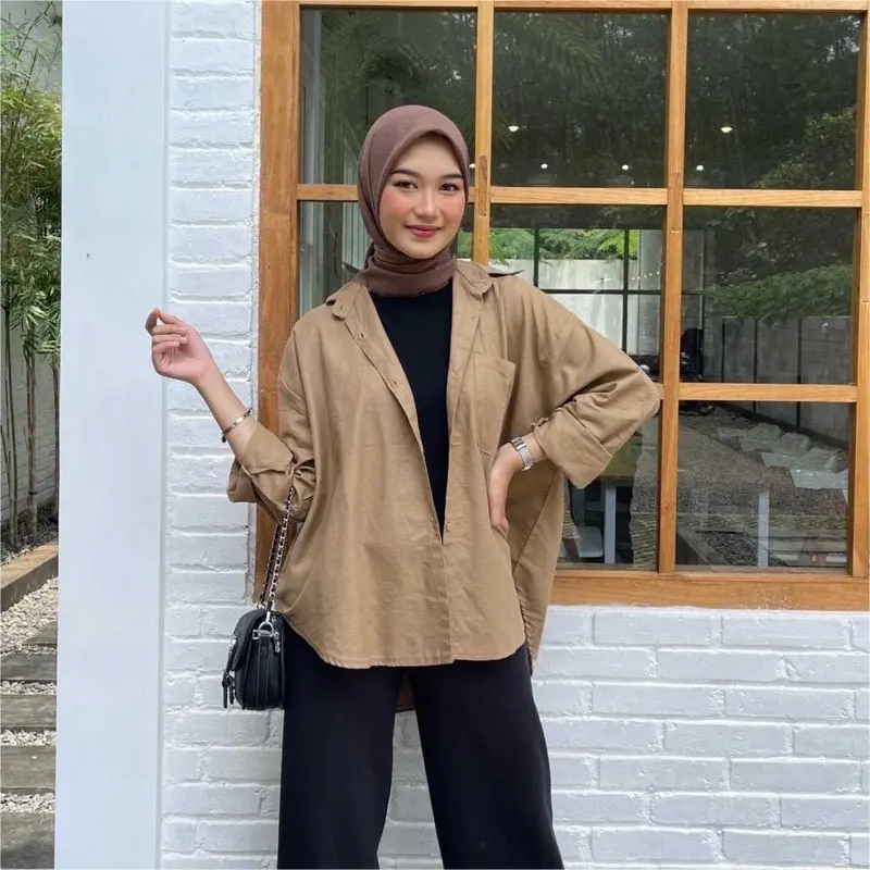 Alea Shirt // Kemeja Wanita Oversize Polos 3