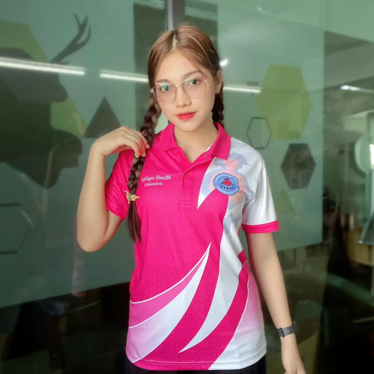 2025 Summer Hot Sale Ministry of Health Volunteer Short Sleeve Polo Shirt Fashion Casual Daily Soft and Comfortable Women's Wear