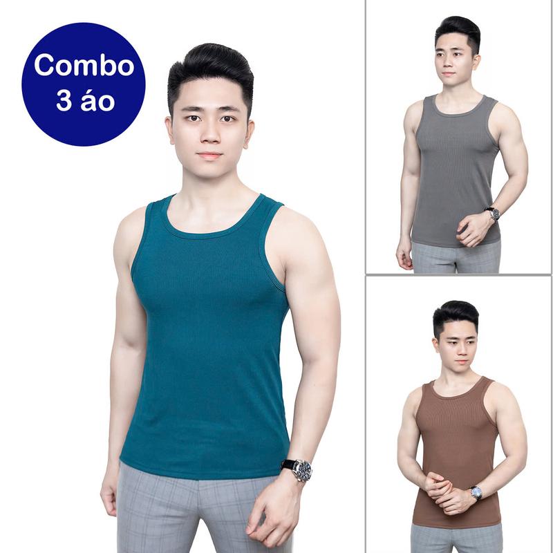 [ COMBO 3-4-5 ÁO ] ba lỗ gân tăm Tanktop sát nách thoáng mát co giãn 4 chiều nhiều màu Menswear