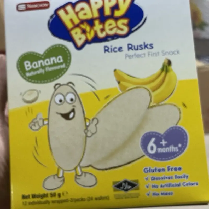 Bánh Gạo Ăn Dặm HAPPY BITES Cho Bé 3 Loại (Táo, Việt Quất, Chuối) 50g 2