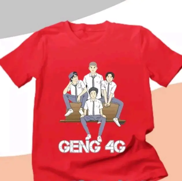 Baju Kaos Anak Laki Perempuan Dhot Design Geng 4g Terbaru Pakaian Atasan