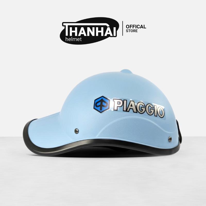 Nón bảo hiểm Lưỡi Trai Kết Viền Piaggio mõ dài kiểu truyền thống che nắng, mưa Sport Phụ Kiện