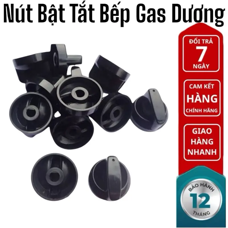 Núm vặn Bếp Gas Dương/ Nút bật vặn công tắc bếp gas/Đường kính lỗ 8mm