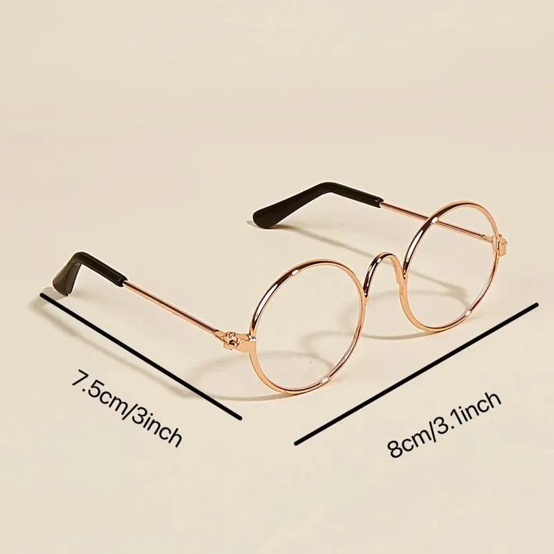 Cute Cat Glasses, 1 Pair Fashion Pet Eyewear for Small Dogs & Cats, Pet Photo Props for Party, Daily Clothing Decor, Fun Pets Supplies 1