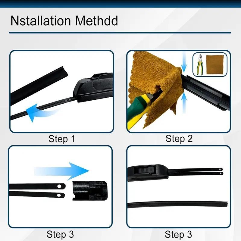Car Wiper Blade Refill Strip, Car Windshield Rubber Strip, Wiper Frameless Wiper Accessories 7