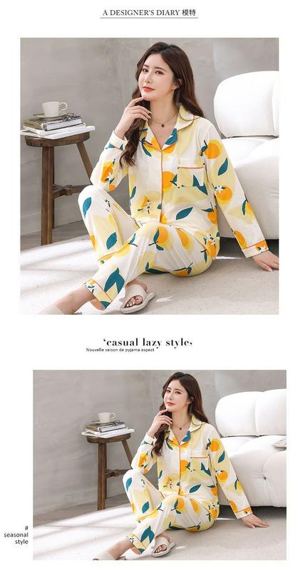 Product Introduction of Bộ Đồ Ngủ, Cao Cấp, Dành Cho Nữ, Mùa Xuân Và Mùa Thu, Dài Tay, Bộ Đồ Cardigan, Phong Cách Hàn Quốc, Thiết Kế Ngọt Ngào, Ngoại Cỡ, Thích Hợp Cho Mùa Thu Và Mùa Đông, Đồ Mặc Nhà 13