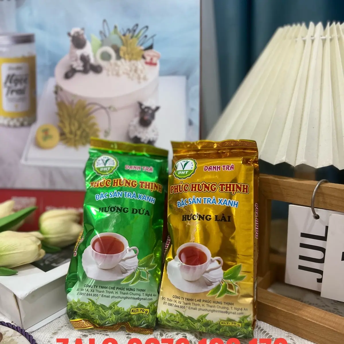 Trà Đá Đường Sâm Dứa, Hương Lài Lốc 6 gói 420gram Tiện Dùng Nước Trà Chè xô  trà gói  trà Tea