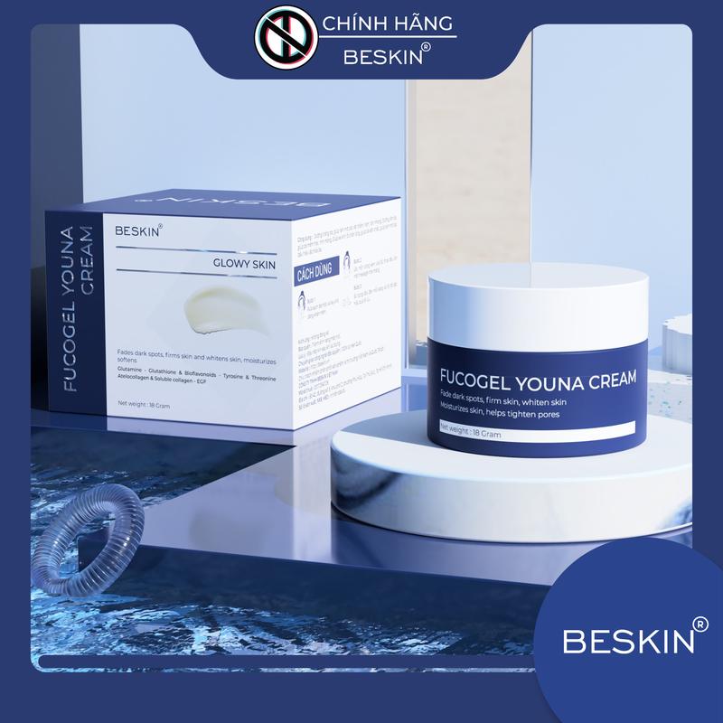 KEM DƯỠNG ĐA CHỨC NĂNG BESKIN "FUCOGEL YOUNA CREAM" Giành Cho Da Khô - Dung Tích: 21ml - Thương Hiệu Beskin Chăm Sóc Da Làm Đẹp Da Dưỡng Ẩm Da Skincare Nữ Women