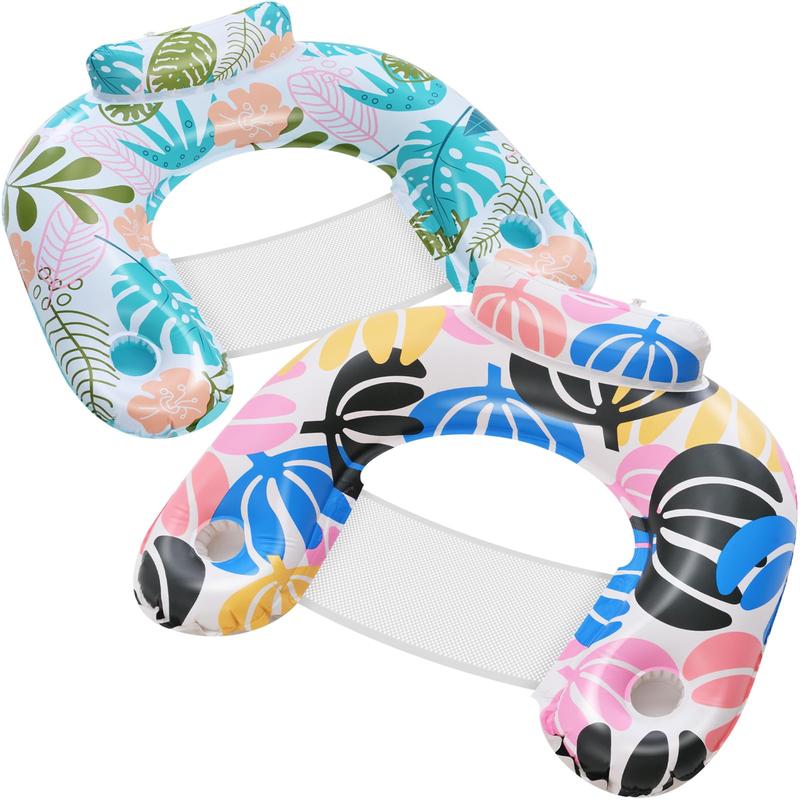 【2 Pack】 Adult Inflatable Pool Floats Chair Water Leisure Floating ...