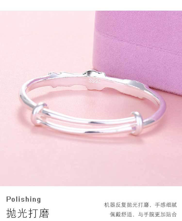 Product Introduction of Vòng tay may mắn hoạt hình Hello Kitty, S Sterling, Màu bạc , nữ sinh, Hello Kitty, em bé, quà tặng trẻ em 5