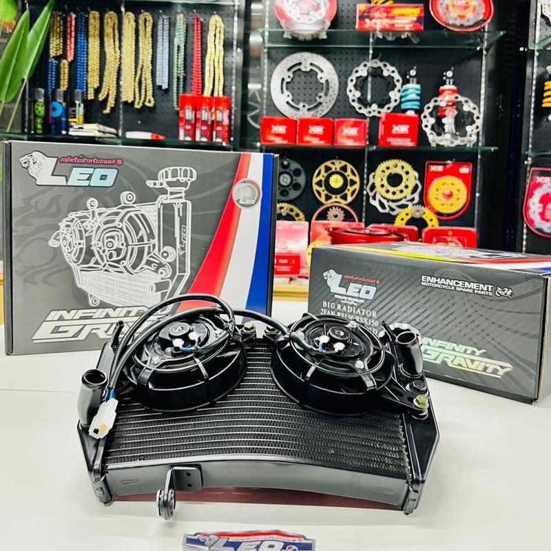 Két nước leo racing 2 quạt lớn lưới đỏ - gắn cho ex150 và winner - phụ kiện xe máy - X1R