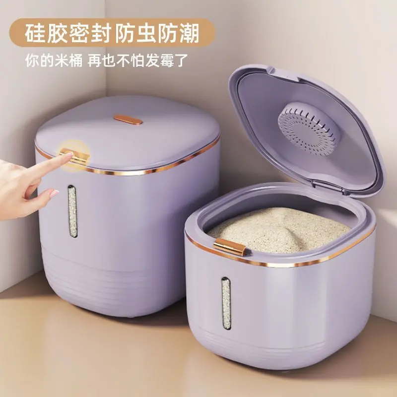 Thùng Gạo, Kín Và Chống Ẩm, Chống Nấm Mốc Và Chống Côn Trùng, Thích Hợp Cho Thực Phẩm Gia Dụng, Cấp Thực Phẩm, Hộp Đựng Cơm, Hộp Đựng Ngũ Cốc, Chất Liệu Cấp Thực Phẩm 5