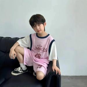 Áo Thi Đấu Thể Thao ngắn Tay Cho Trẻ Em, Bộ Đồ Tập Luyện Mùa Hè, Bộ Đồ Thể Thao Giả Hai Lớp, Nhanh Khô, Thích Hợp Cho Trẻ Mới Biết Đi Bộ Quần Áo quần  áo  ben  10