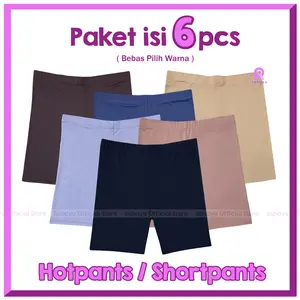 Paket Extra Isi 6pcs Hotpants / Shortpants / Celana Hotpants / Celana Shortpants / Legging Hotpants / Legging Shortpants / Celana Dalaman Wanita