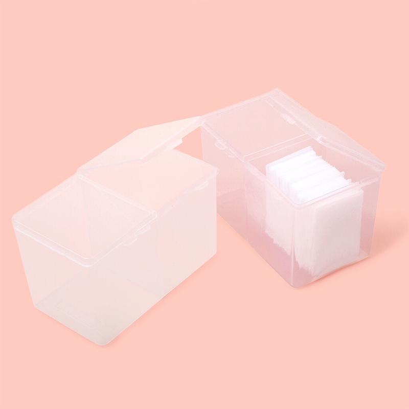  Hộp đựng giấy lau gel 2 ngăn có nắp - hộp nhựa đựng dụng cụ nail chuyên dụng 