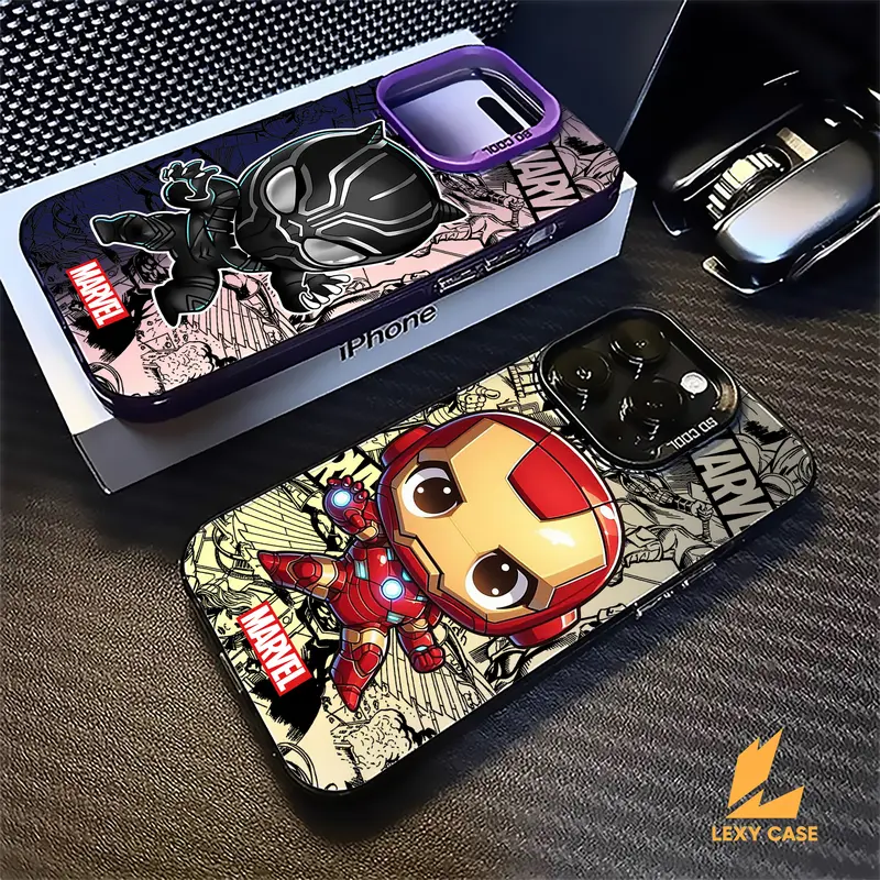 IMD Case for Iphone SM453 Super Hero Premium Mate Hardcase Hybrid Hologram Silicon Polycarbonate Handphone Softcase 5