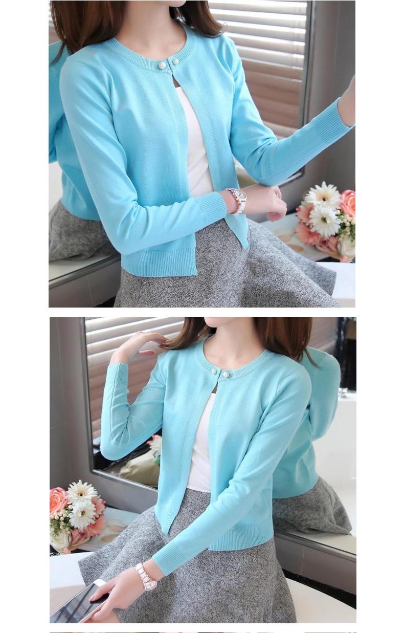 Product Introduction of Knitted Cardigan Short Sunscreen Shawl Thin Coat Spring and Summer Women's Clothing Sweater Long Sleeve Air Conditioning Shirt Knitwear Womenswear Basic Knitting Tops 23