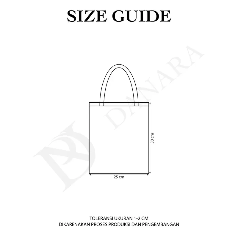 DANARA Tote Bag Basic Blacu Polos Type Potrait 25X30 - Broken White 5