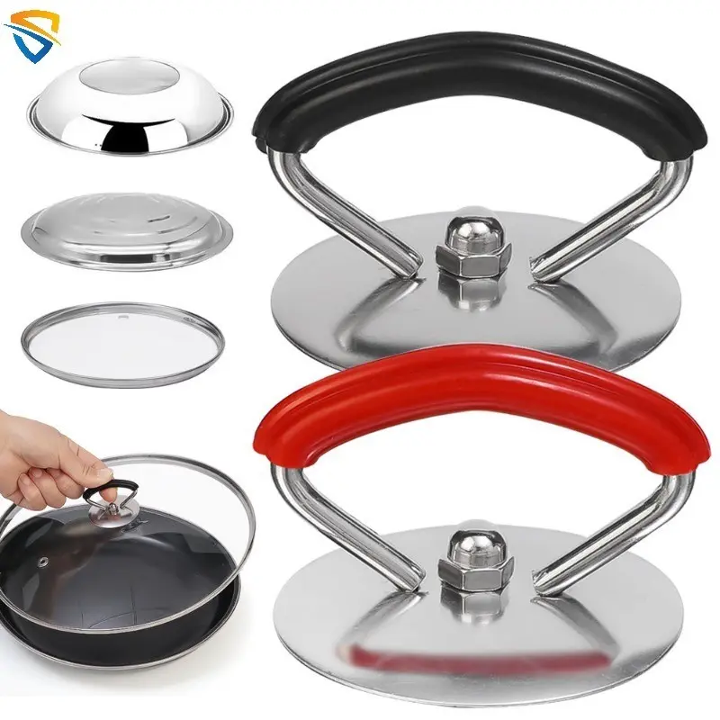 Penggantian Pemegang Penutup Periuk, Universal, Diperbuat daripada Bahan Silikon, Pemegang Anti-panas, Sesuai untuk Penutup Periuk dan Kuali, Aksesori Dapur, Dijual dalam 1 Keping Kitchenware