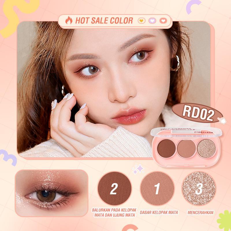 Product Introduction of (BUNDLE) PINKFLASH Eye Makeup Set 3 Shades Eyeshadow Palette Maskara Eye Makeup Set 15