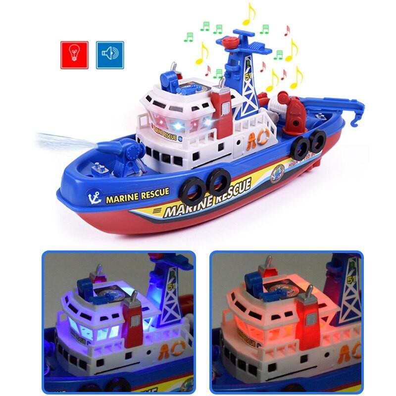Boat Fire perahu semprot Mainan Kapal Pemadam / Diecast kapal laut Baterai Plastik Control 5
