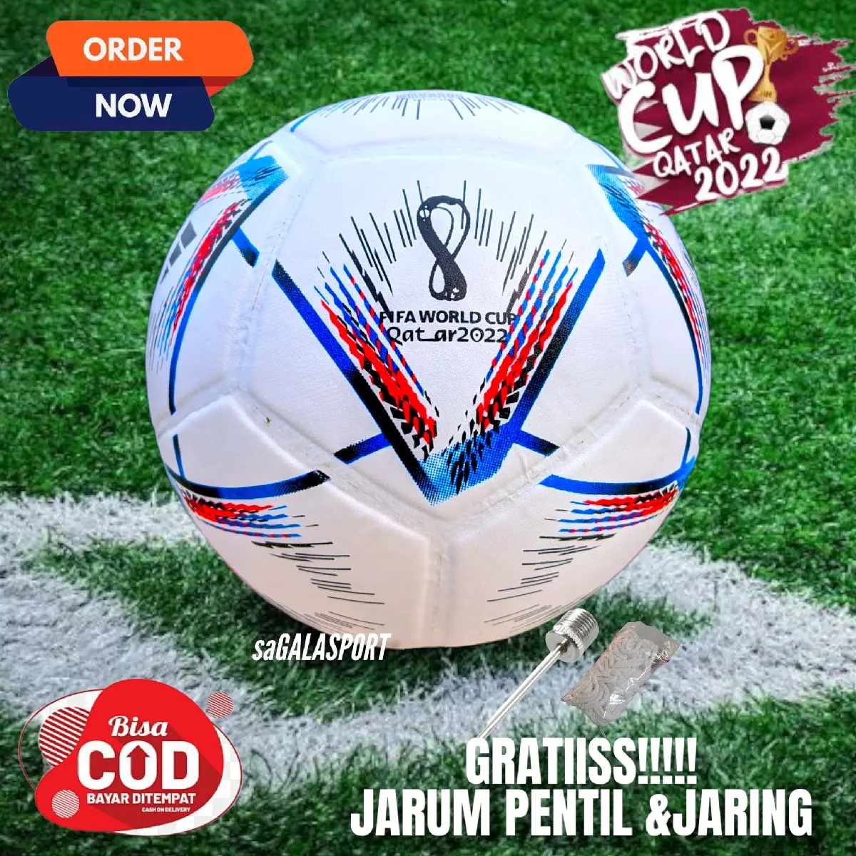 BOLA SEPAK PRESS PILDUN 2022 MURAH BERKULITAS SIZE-5 COCOK UNTUK ANAK-ANAK Ball Kaki