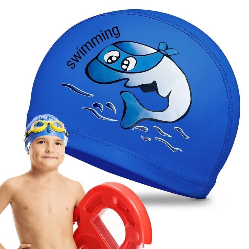 Sports Accessories PU Coated Swimming Caps Silicone Durable Cartoon Printed Pool Bathing Hats Waterproof Free Size Swimsuit Girls 0