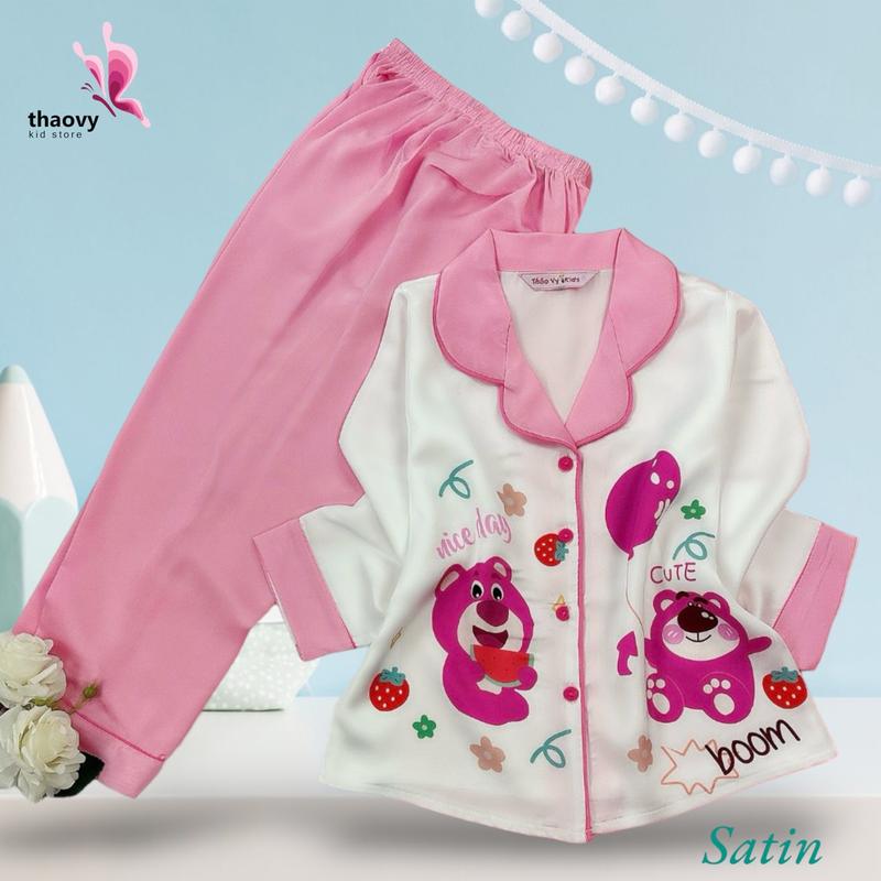 Đồ Ngủ Dài Tay Dành Cho Bé Gái 10-50 Kg- Đồ Bộ Pijama Shopthaovykids 0