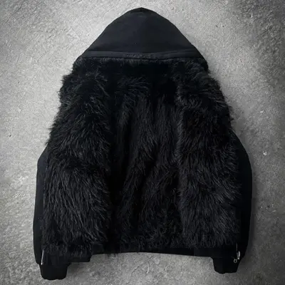 Cropped Jacket Zara Men Fur Coat SHORT ECO FUR COAT