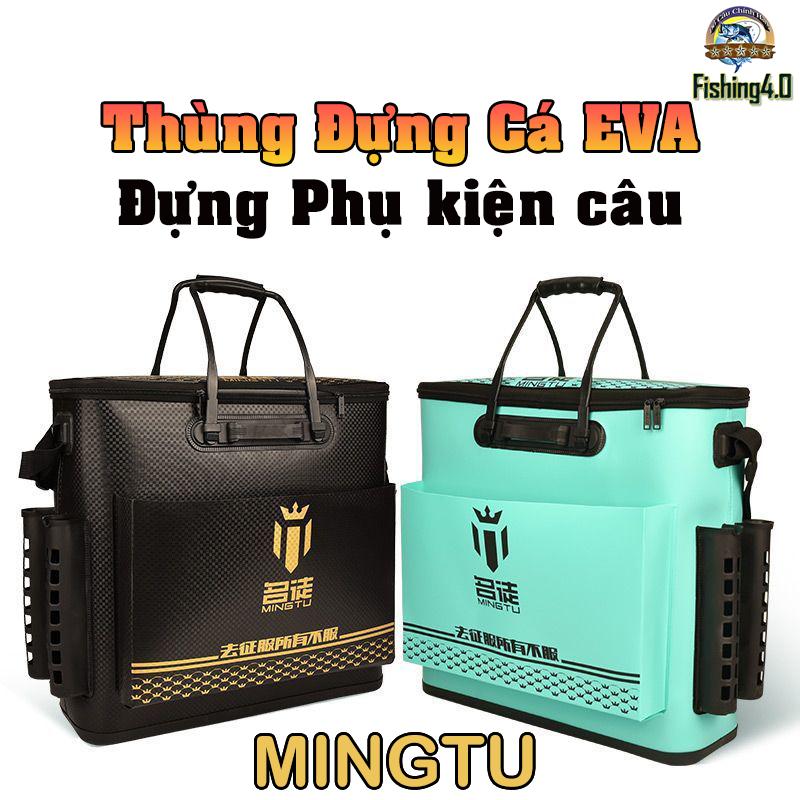  Thùng Đựng Cá Đa Năng MINGTU 50cm thùng đựng dụng cụ câu cá gấp gọn tiện dụng 3 màu BB65 