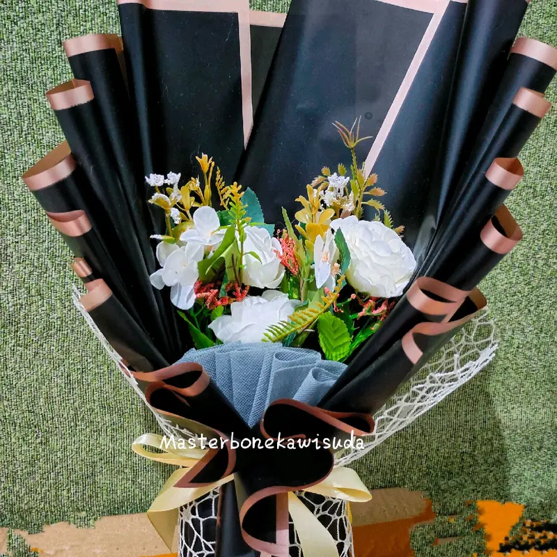 Buket Wisuda bunga mawar artificial kado Wisuda tanpa boneka wisuda tanpa buket uang 5